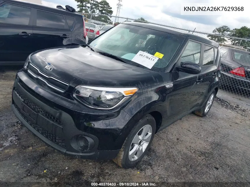 2019 Kia Soul VIN: KNDJN2A26K7629368 Lot: 40370433