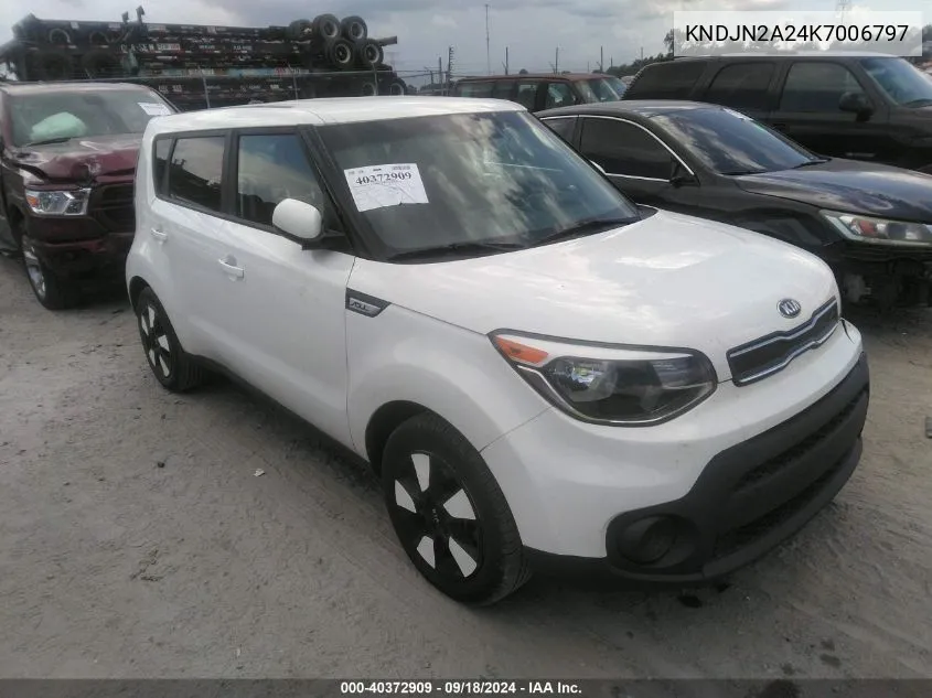 2019 Kia Soul VIN: KNDJN2A24K7006797 Lot: 40372909