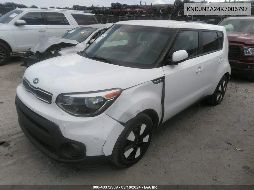 2019 Kia Soul VIN: KNDJN2A24K7006797 Lot: 40372909