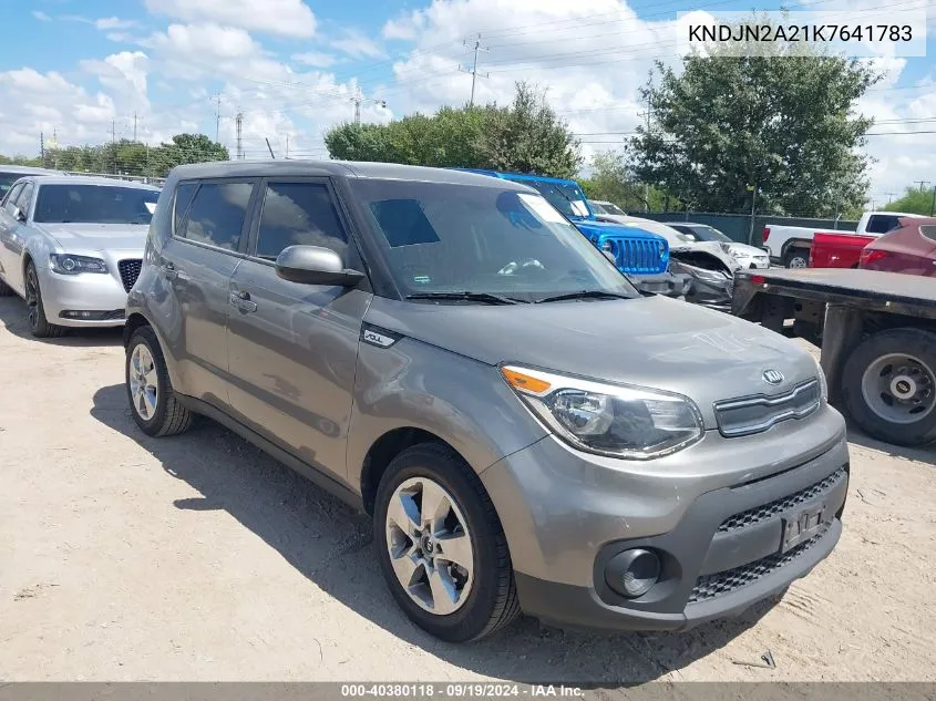 2019 Kia Soul VIN: KNDJN2A21K7641783 Lot: 40380118