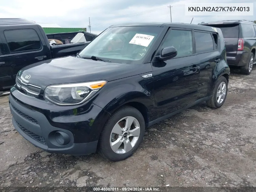 2019 Kia Soul VIN: KNDJN2A27K7674013 Lot: 40387011