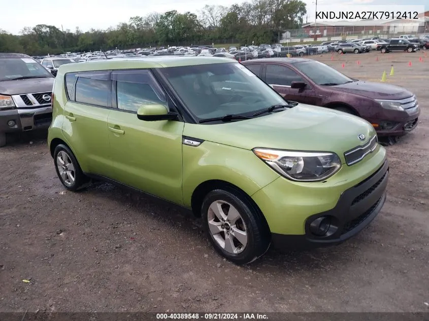 2019 Kia Soul VIN: KNDJN2A27K7912412 Lot: 40389548