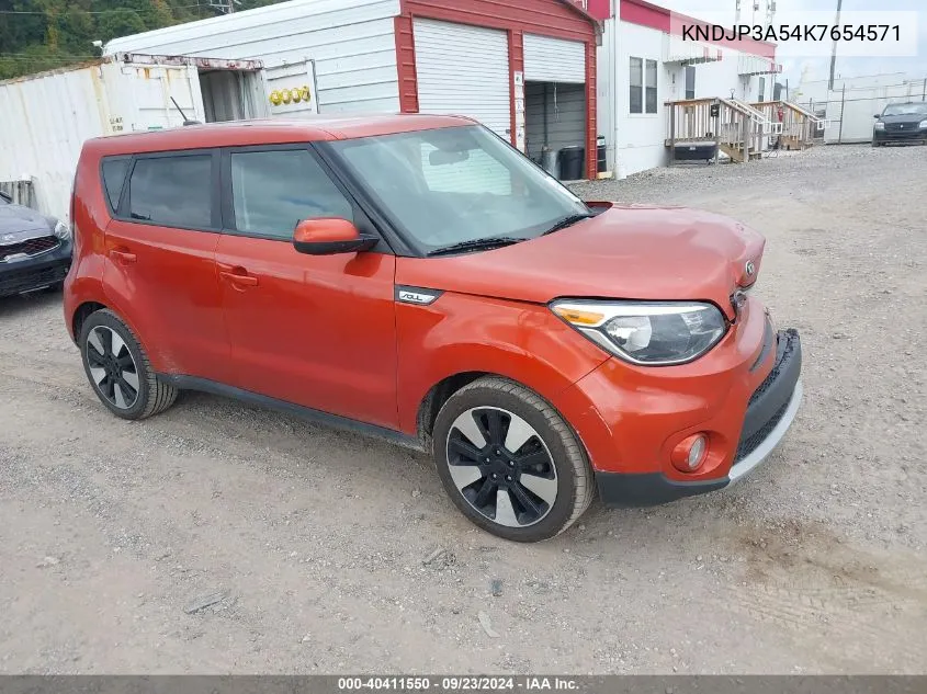 2019 Kia Soul + VIN: KNDJP3A54K7654571 Lot: 40411550