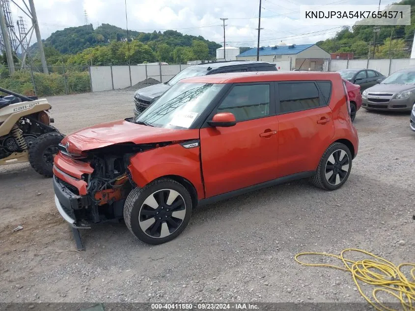 2019 Kia Soul + VIN: KNDJP3A54K7654571 Lot: 40411550