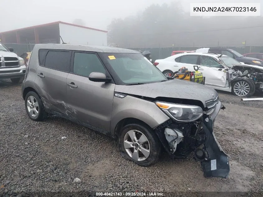 2019 Kia Soul VIN: KNDJN2A24K7023146 Lot: 40421743