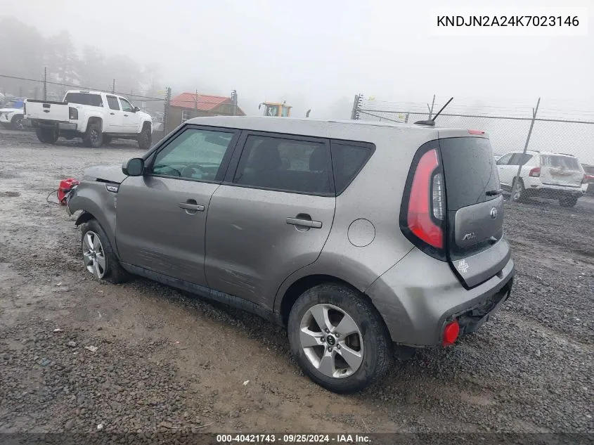 2019 Kia Soul VIN: KNDJN2A24K7023146 Lot: 40421743