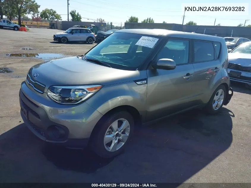 2019 Kia Soul VIN: KNDJN2A28K7693282 Lot: 40430129