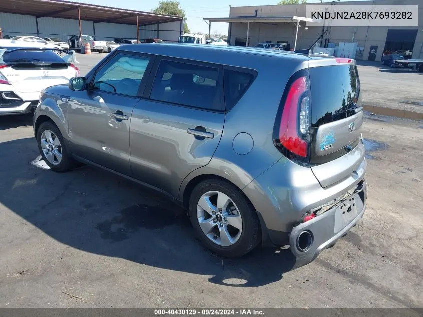 2019 Kia Soul VIN: KNDJN2A28K7693282 Lot: 40430129