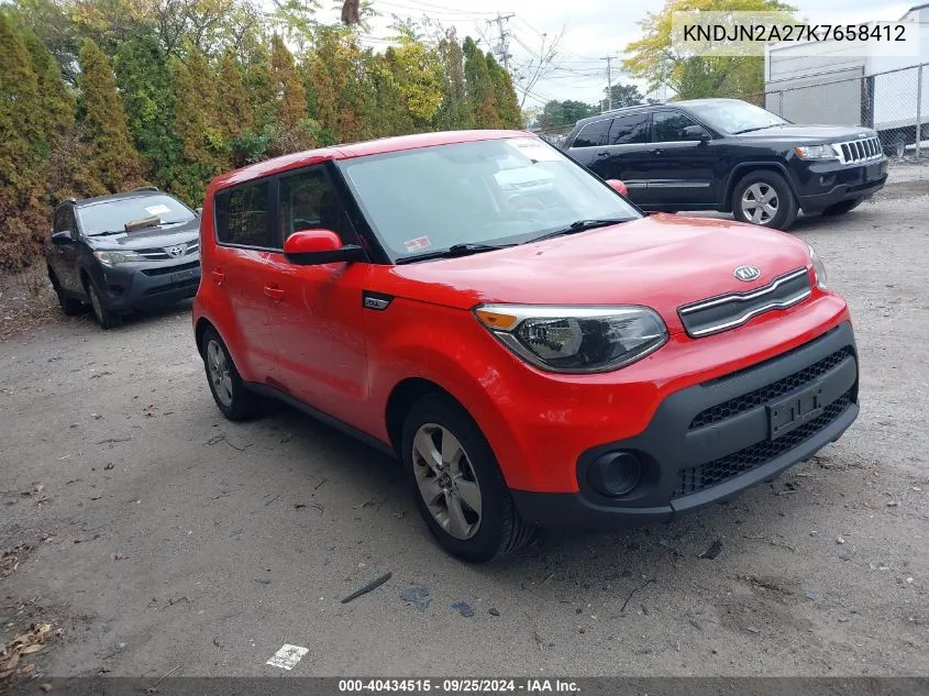 2019 Kia Soul VIN: KNDJN2A27K7658412 Lot: 40434515