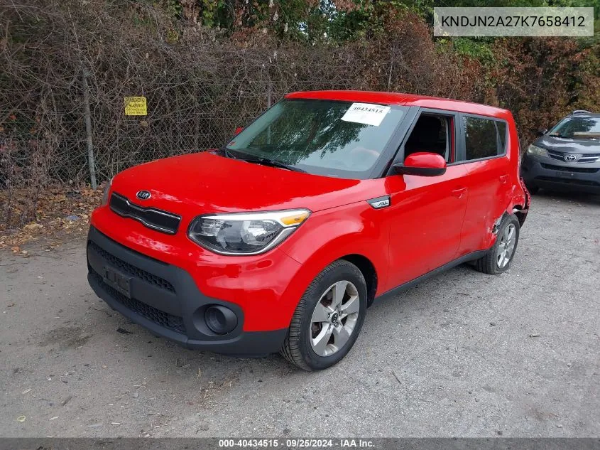 2019 Kia Soul VIN: KNDJN2A27K7658412 Lot: 40434515