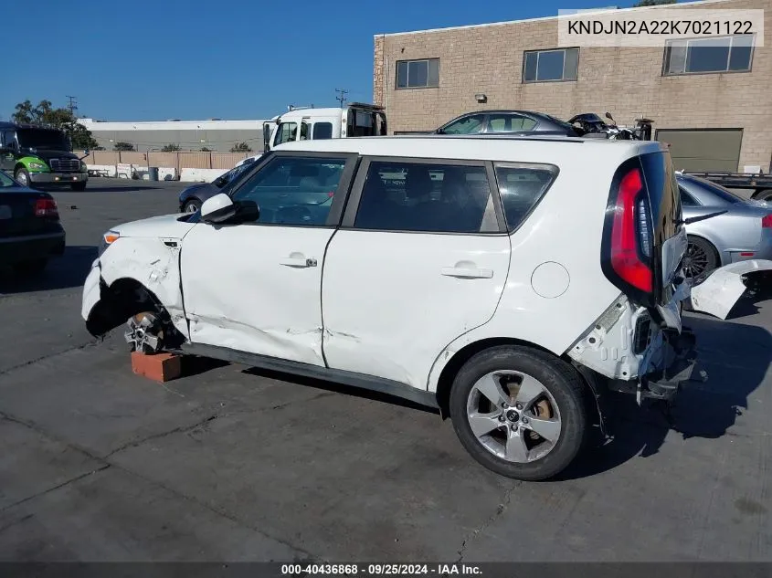 2019 Kia Soul VIN: KNDJN2A22K7021122 Lot: 40436868