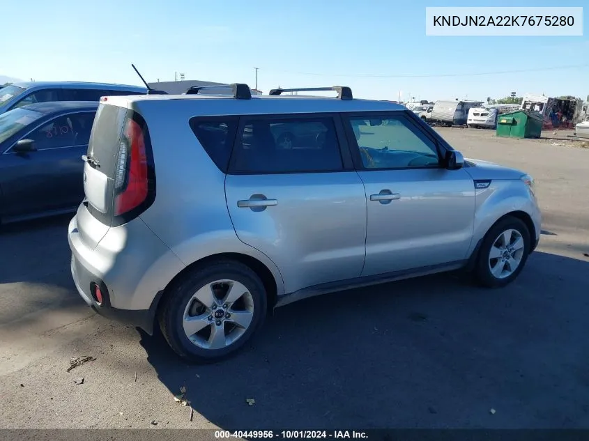 2019 Kia Soul VIN: KNDJN2A22K7675280 Lot: 40449956