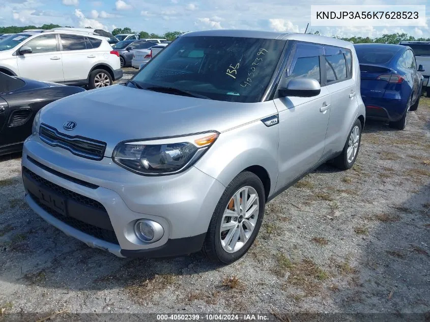 2019 Kia Soul + VIN: KNDJP3A56K7628523 Lot: 40502399