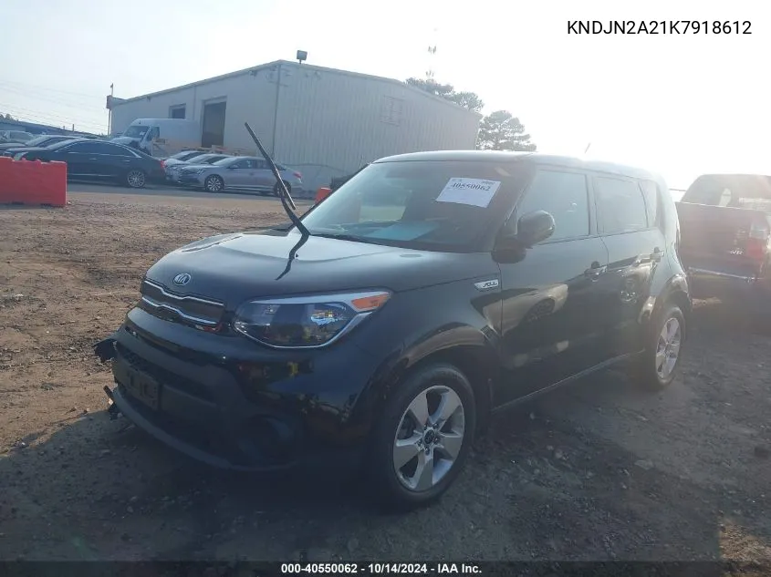 2019 Kia Soul VIN: KNDJN2A21K7918612 Lot: 40550062