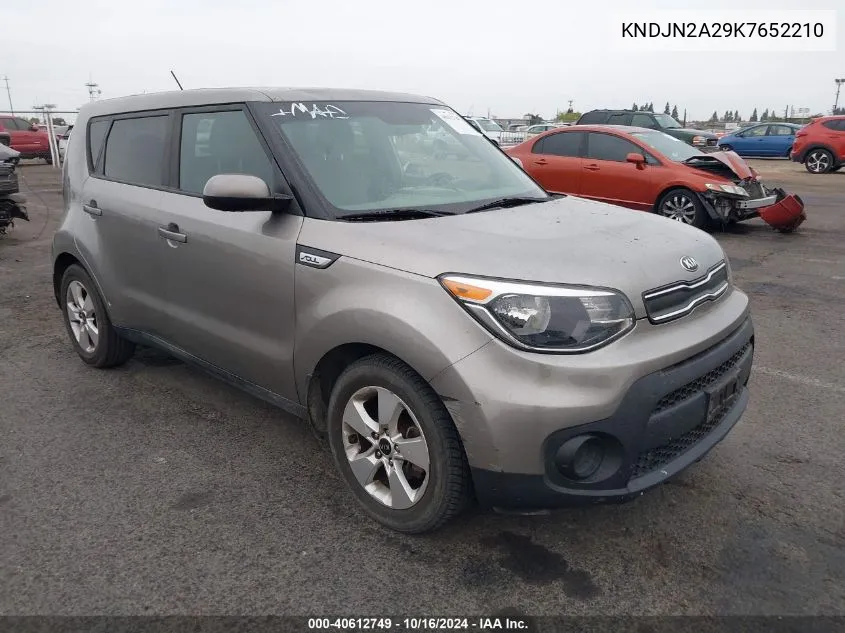 2019 Kia Soul VIN: KNDJN2A29K7652210 Lot: 40612749