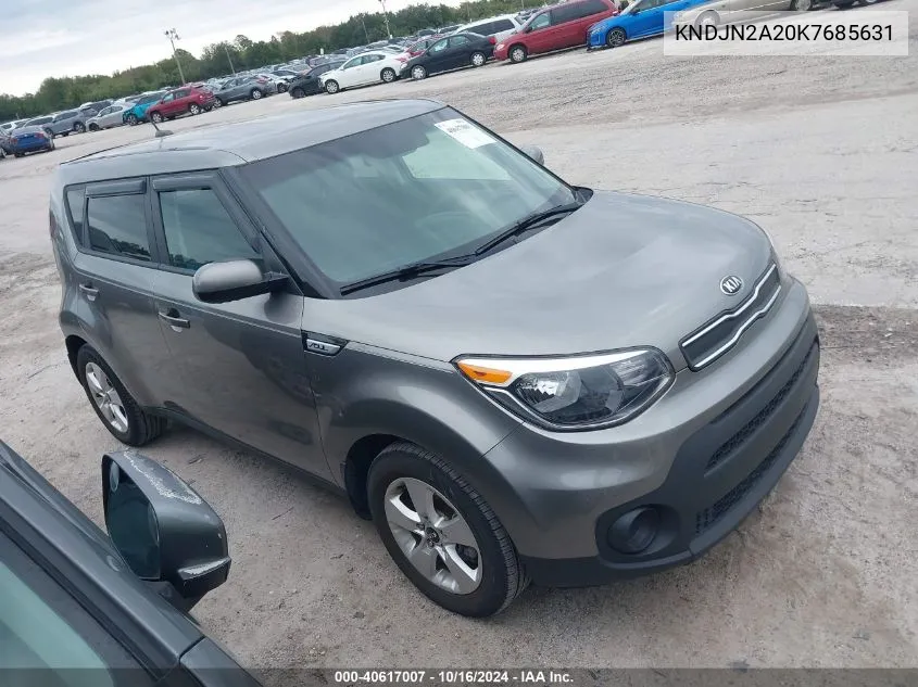 2019 Kia Soul VIN: KNDJN2A20K7685631 Lot: 40617007