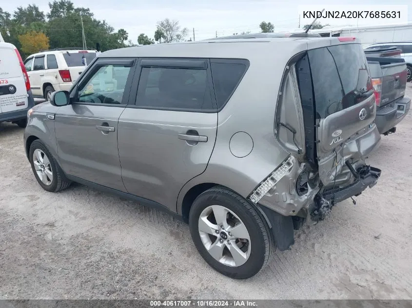 2019 Kia Soul VIN: KNDJN2A20K7685631 Lot: 40617007