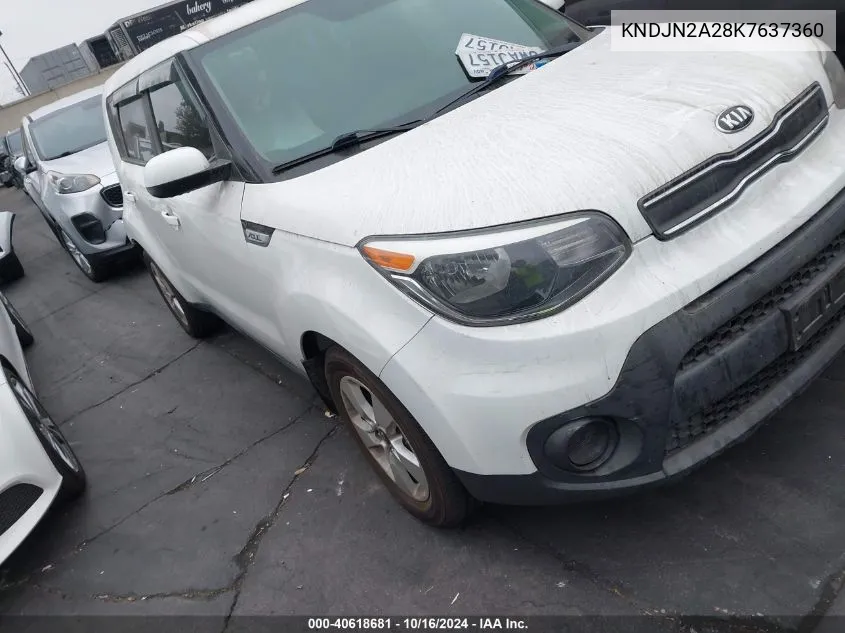 2019 Kia Soul VIN: KNDJN2A28K7637360 Lot: 40618681