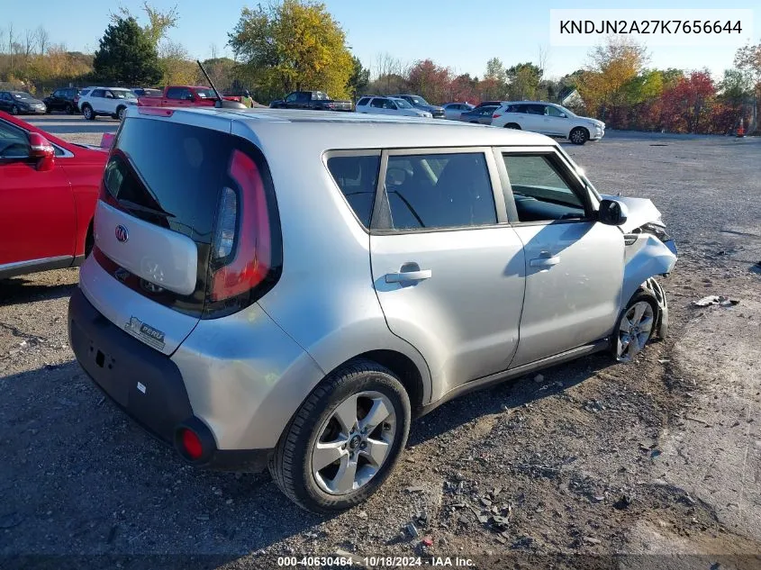 2019 Kia Soul VIN: KNDJN2A27K7656644 Lot: 40630464