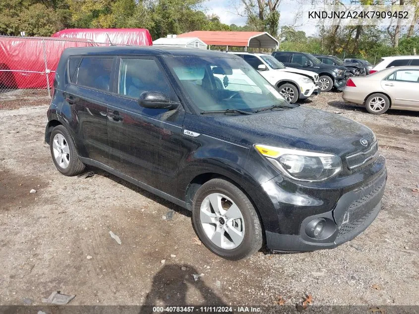 2019 Kia Soul VIN: KNDJN2A24K7909452 Lot: 40783457