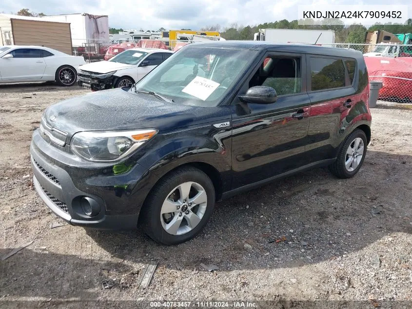 2019 Kia Soul VIN: KNDJN2A24K7909452 Lot: 40783457