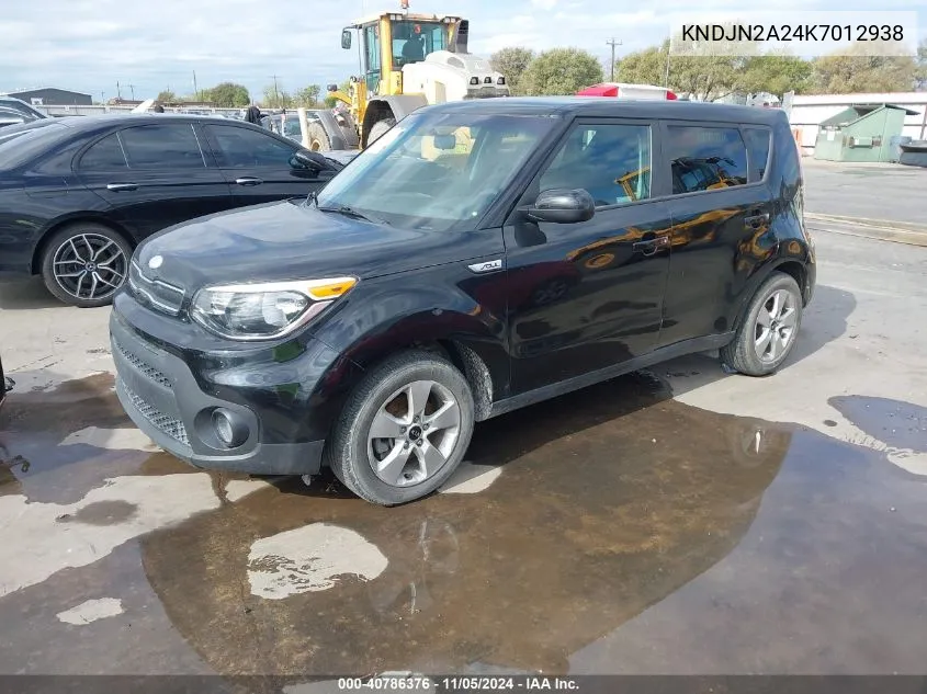 2019 Kia Soul VIN: KNDJN2A24K7012938 Lot: 40786376