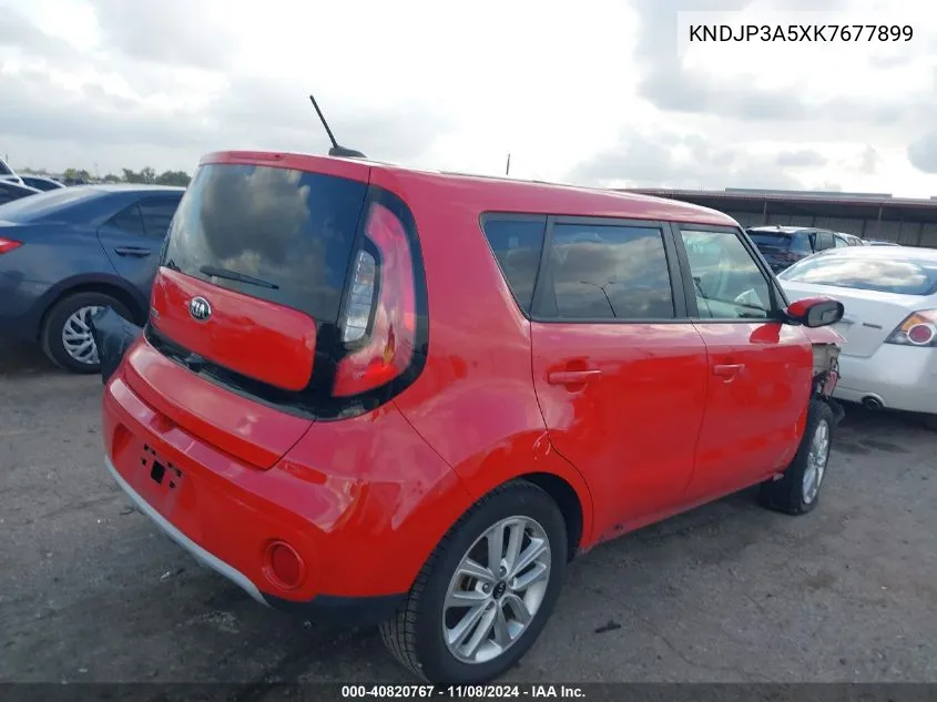 2019 Kia Soul + VIN: KNDJP3A5XK7677899 Lot: 40820767