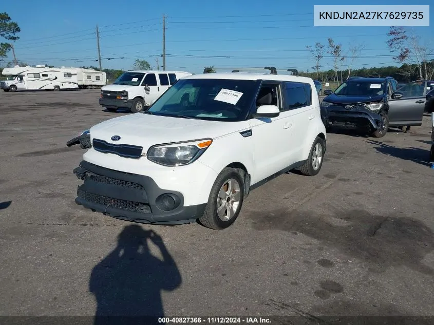 2019 Kia Soul VIN: KNDJN2A27K7629735 Lot: 40827366