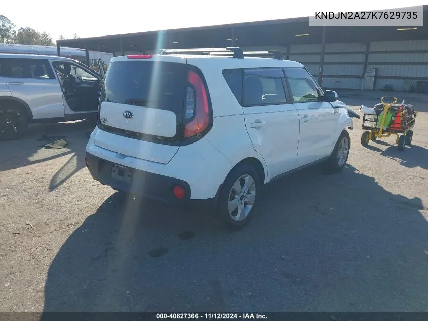 2019 Kia Soul VIN: KNDJN2A27K7629735 Lot: 40827366