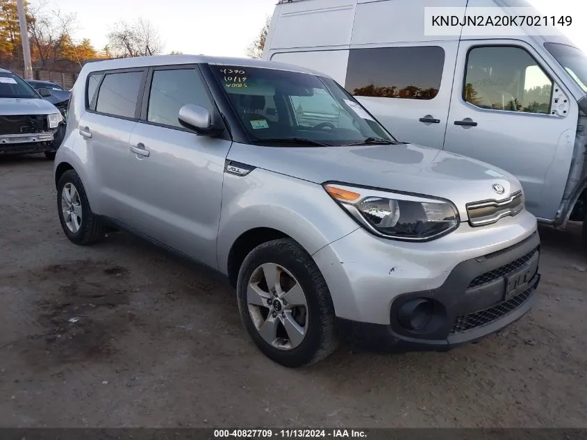 2019 Kia Soul VIN: KNDJN2A20K7021149 Lot: 40827709