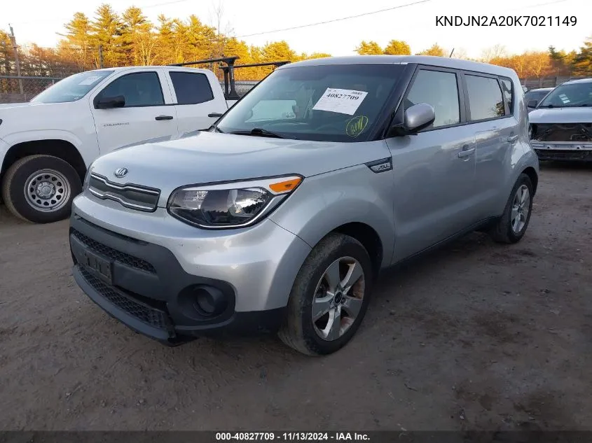 2019 Kia Soul VIN: KNDJN2A20K7021149 Lot: 40827709