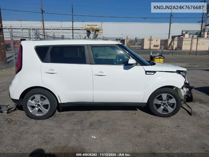 2019 Kia Soul VIN: KNDJN2A24K7676687 Lot: 40836262