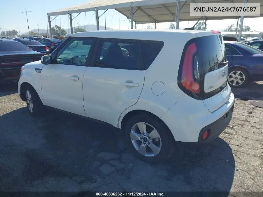 2019 Kia Soul VIN: KNDJN2A24K7676687 Lot: 40836262