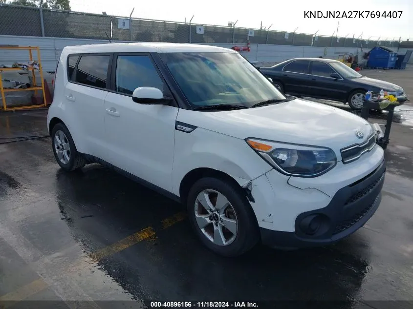 2019 Kia Soul VIN: KNDJN2A27K7694407 Lot: 40896156