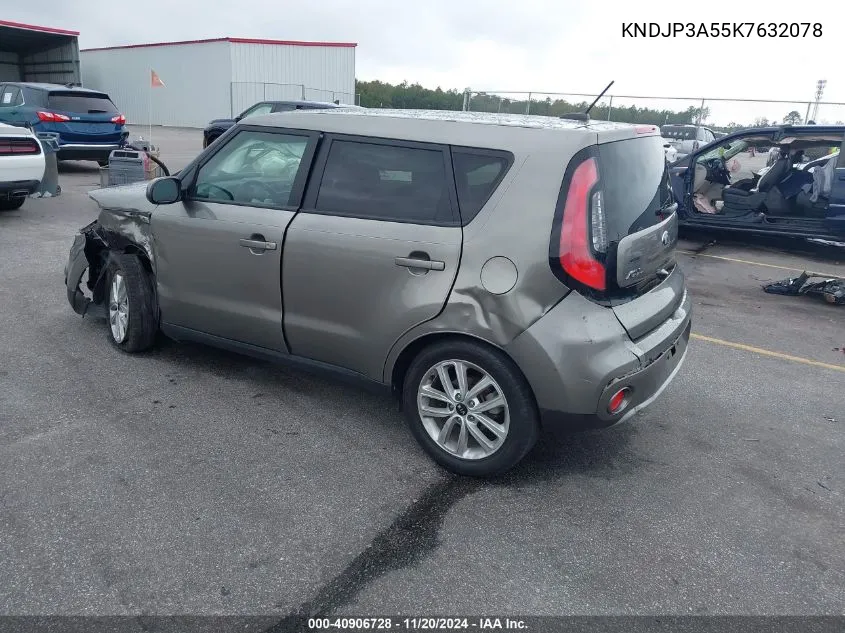 2019 Kia Soul + VIN: KNDJP3A55K7632078 Lot: 40906728