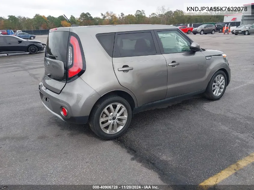 2019 Kia Soul + VIN: KNDJP3A55K7632078 Lot: 40906728