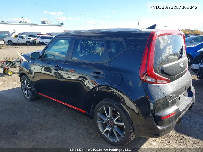 2020 Kia Soul VIN: KNDJ33AU2L7062042 Lot: 12131871