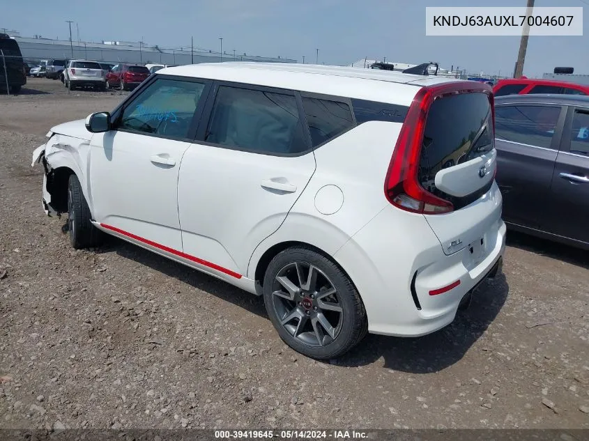 2020 Kia Soul Gt-Line VIN: KNDJ63AUXL7004607 Lot: 39419645