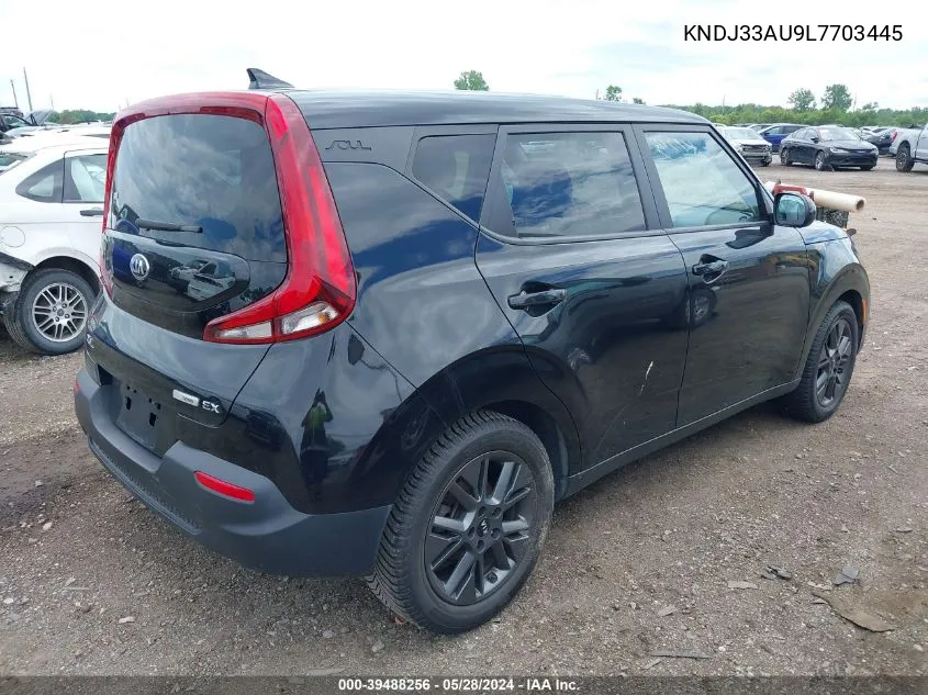 2020 Kia Soul Ex VIN: KNDJ33AU9L7703445 Lot: 40430206