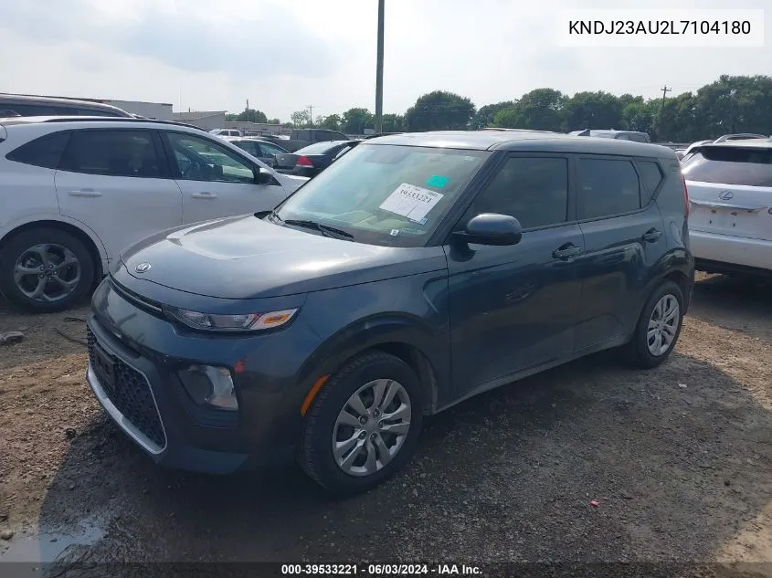 2020 Kia Soul Lx VIN: KNDJ23AU2L7104180 Lot: 39533221