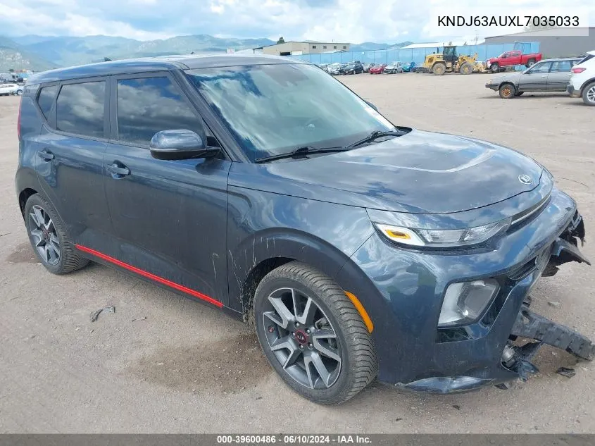 2020 Kia Soul Gt-Line VIN: KNDJ63AUXL7035033 Lot: 39600486