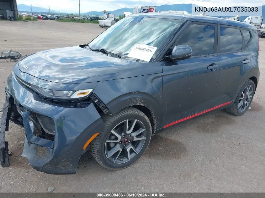 2020 Kia Soul Gt-Line VIN: KNDJ63AUXL7035033 Lot: 39600486