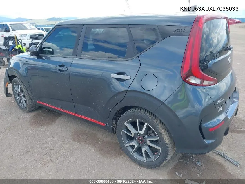 2020 Kia Soul Gt-Line VIN: KNDJ63AUXL7035033 Lot: 39600486