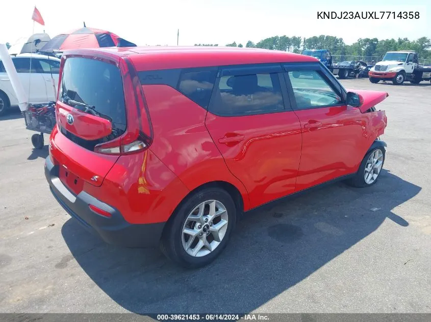 KNDJ23AUXL7714358 2020 Kia Soul S