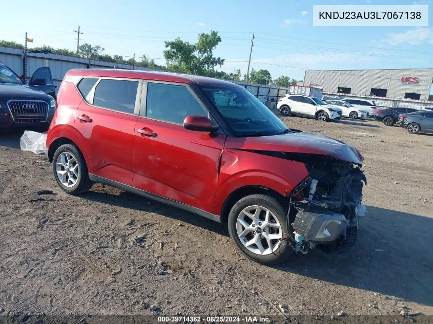 2020 Kia Soul S VIN: KNDJ23AU3L7067138 Lot: 39714382