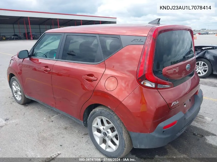 2020 Kia Soul S VIN: KNDJ23AU1L7078414 Lot: 39797556