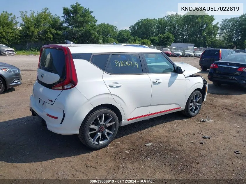 2020 Kia Soul Gt-Line VIN: KNDJ63AU5L7022819 Lot: 39806919