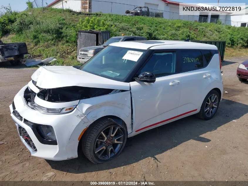 2020 Kia Soul Gt-Line VIN: KNDJ63AU5L7022819 Lot: 39806919