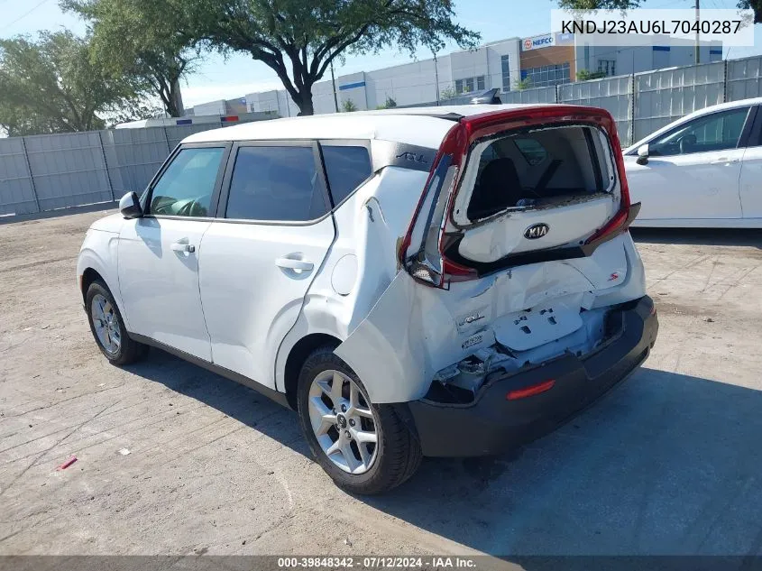 2020 Kia Soul S VIN: KNDJ23AU6L7040287 Lot: 39848342