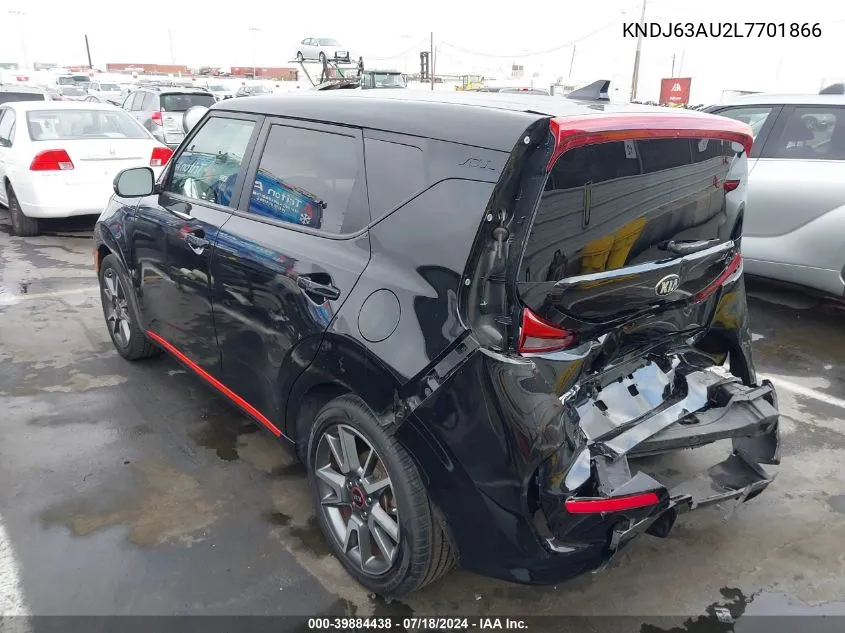 2020 Kia Soul Gt-Line VIN: KNDJ63AU2L7701866 Lot: 39884438